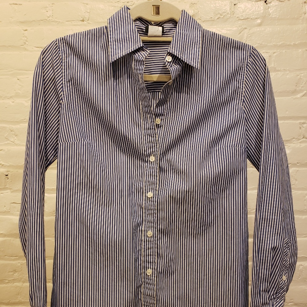 J Crew Men’s/Woman’s Striped Button Up Shirt XS